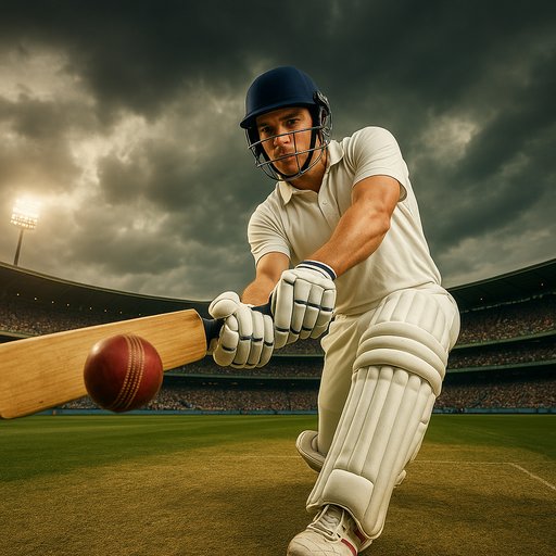 499BD sports card cricket batter close-up